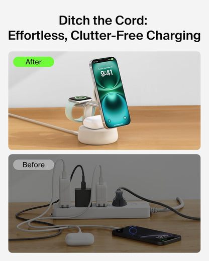 Belkin Qi2.2 25W Wireless 2 in 1 iPhone Charger, Fast Charging for Travel