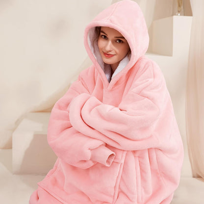 Narecte Cozy Oversized Blanket Hoodie Wearable Blanket Adults Soft Hooded Blanket Hoodie Birthday Gifts for Women Christmas - Colors B