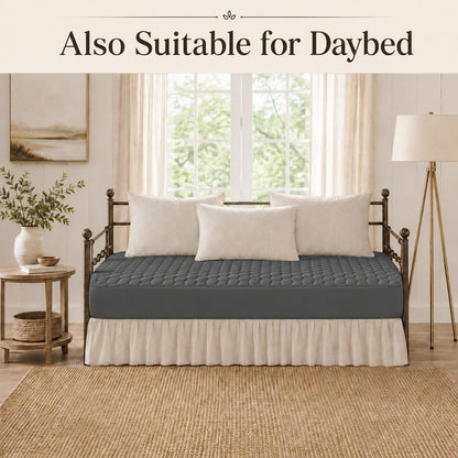 OhGeni 100% Waterproof Mattress Protector,Queen Size Premium Bamboo Mattress Pad,Pet Hair & Bedwetting Resistant,Cooling Breathable Fitted Sheets,Washable Bed Cover,Non-Slip Deep Pocket for Bedroom