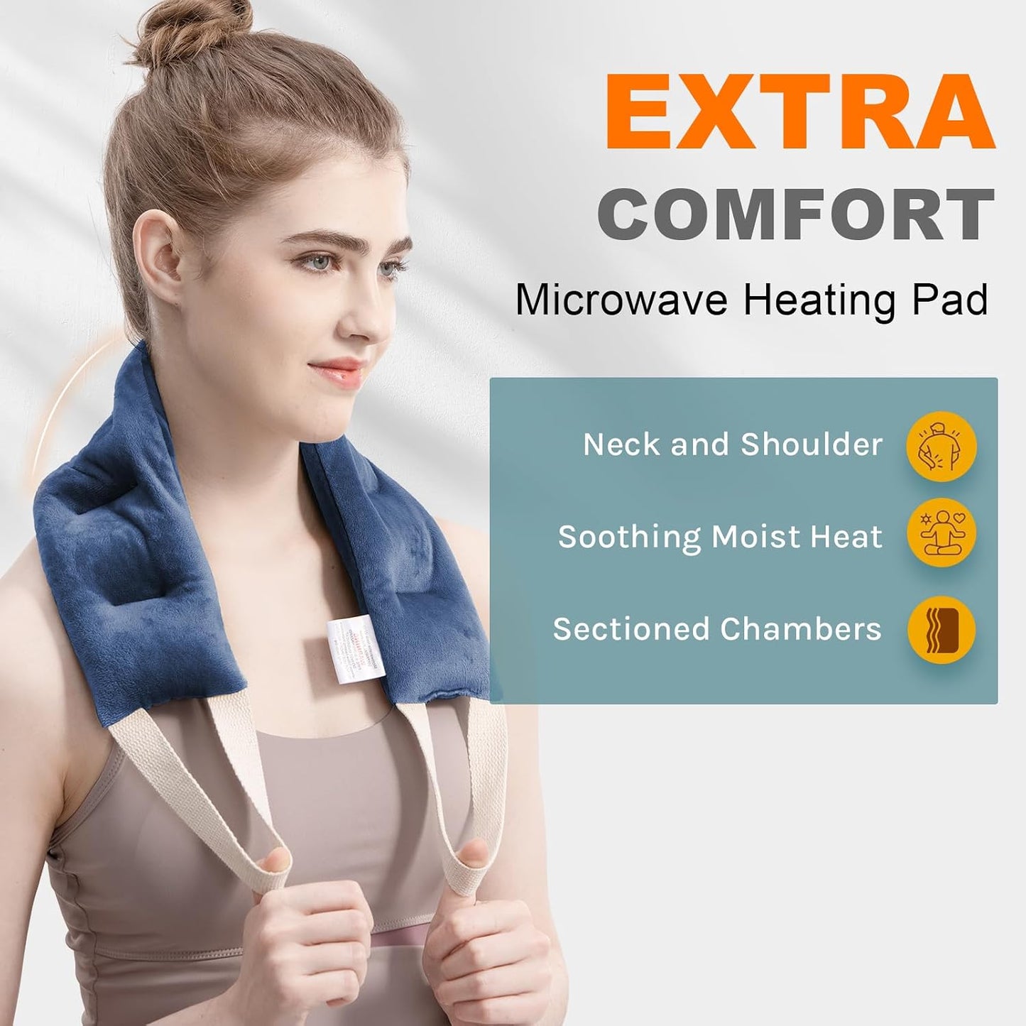 UNCN Heating Pad for Neck Shoulders & Back Microwavable Wrap Lavender Scent