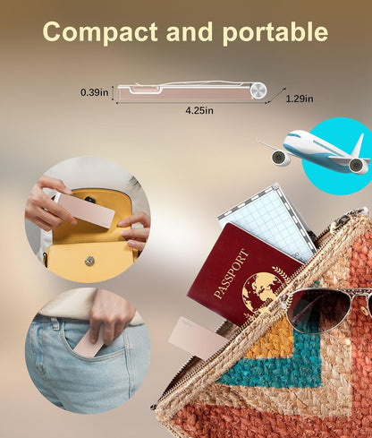 VTIGER Reading Light, USB Rechargeable Book Light for Reading in Bed,Foldable Clip-on LED Booklight, 3 Amber Colors & 4 Brightness Dimmable,Long Lasting Portable Bookmark Lamp for Book Lovers, Kids