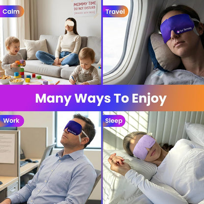 Eye Serenity Steam Eye Mask, Heated Eye Mask, Self Heating Warm Compress for Dry Eyes, Fast Relief for Stye, Puffy Sensitive Eyes, Moist Heat, Gift for Women and Men - Unscented