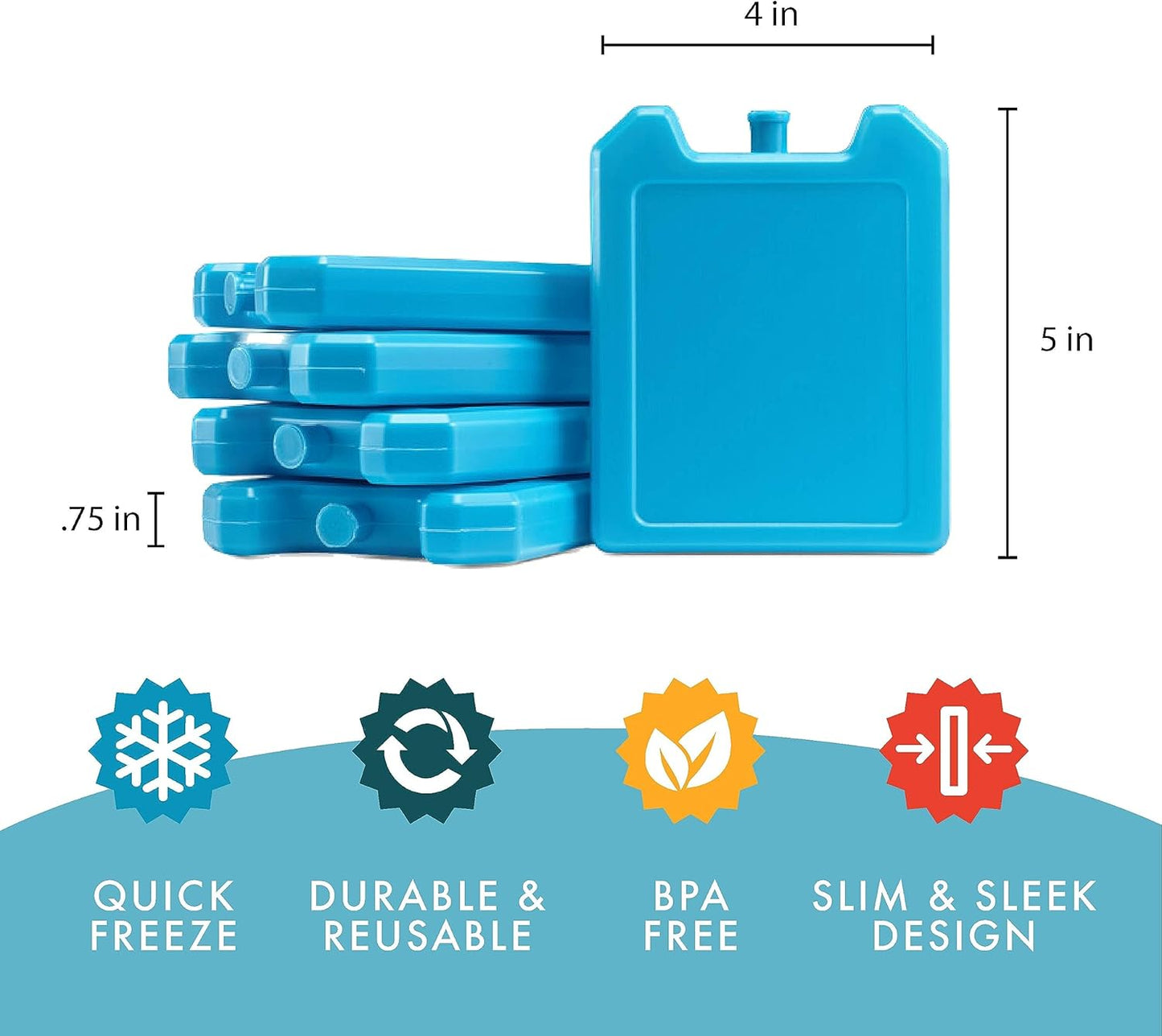 Fit & Fresh Cool Coolers 5pk Days of the Week Ice Blocks