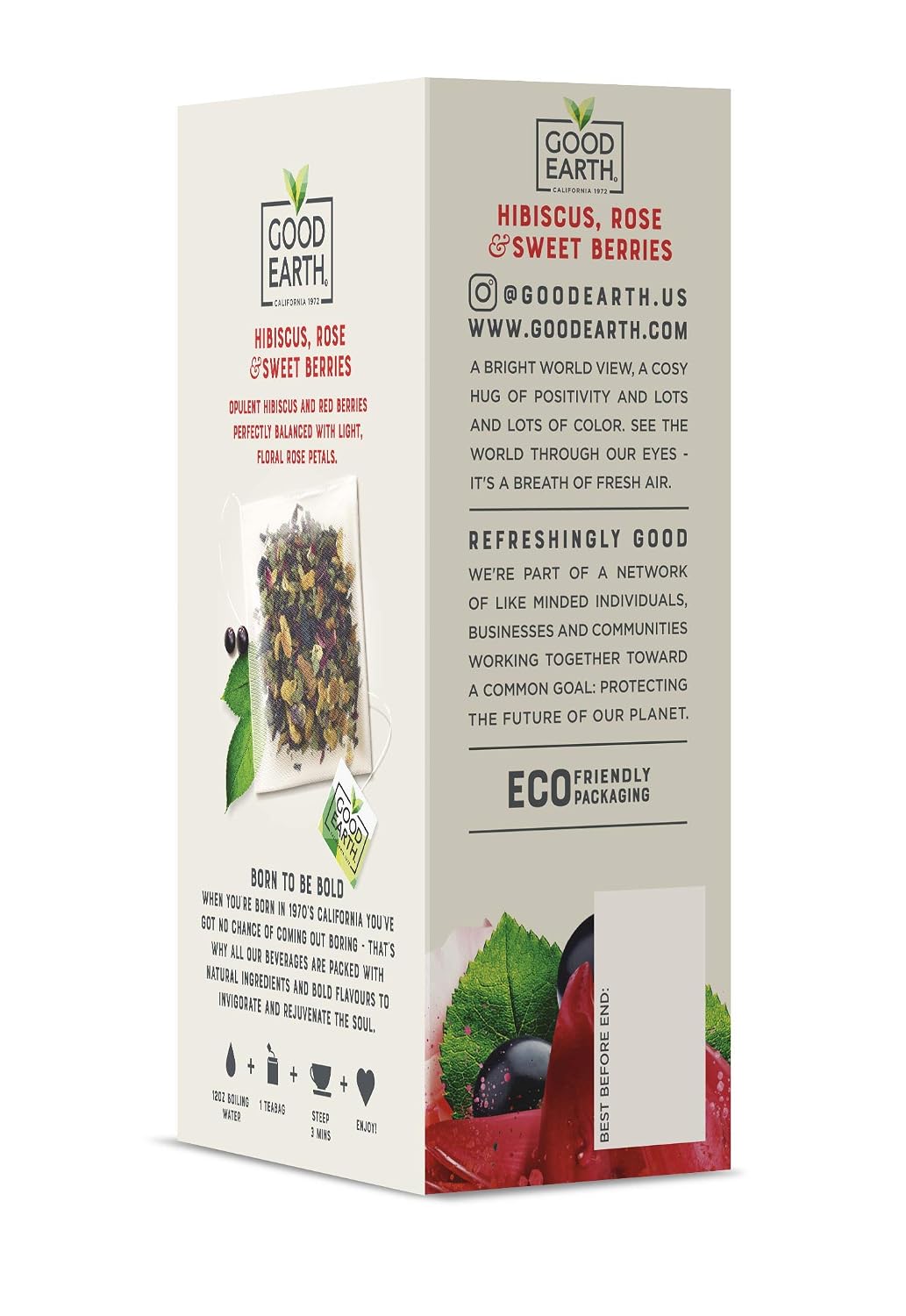 Good Earth Sensorial Blend Flavored Herbal Tea Ginger, Turmeric and Lemon, No Artificial Color, No Preservatives, 15 Bag (Pack of 5)