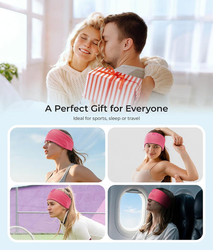 ink-topoint Sleep Headphones Bluetooth 5.4 Headband, 2 in 1 Sleep Mask with Bluetooth Headphones, Wireless Headband Earphones with Ultra-Thin HD Stereo Speaker, Music Headband for Workout Running Yoga
