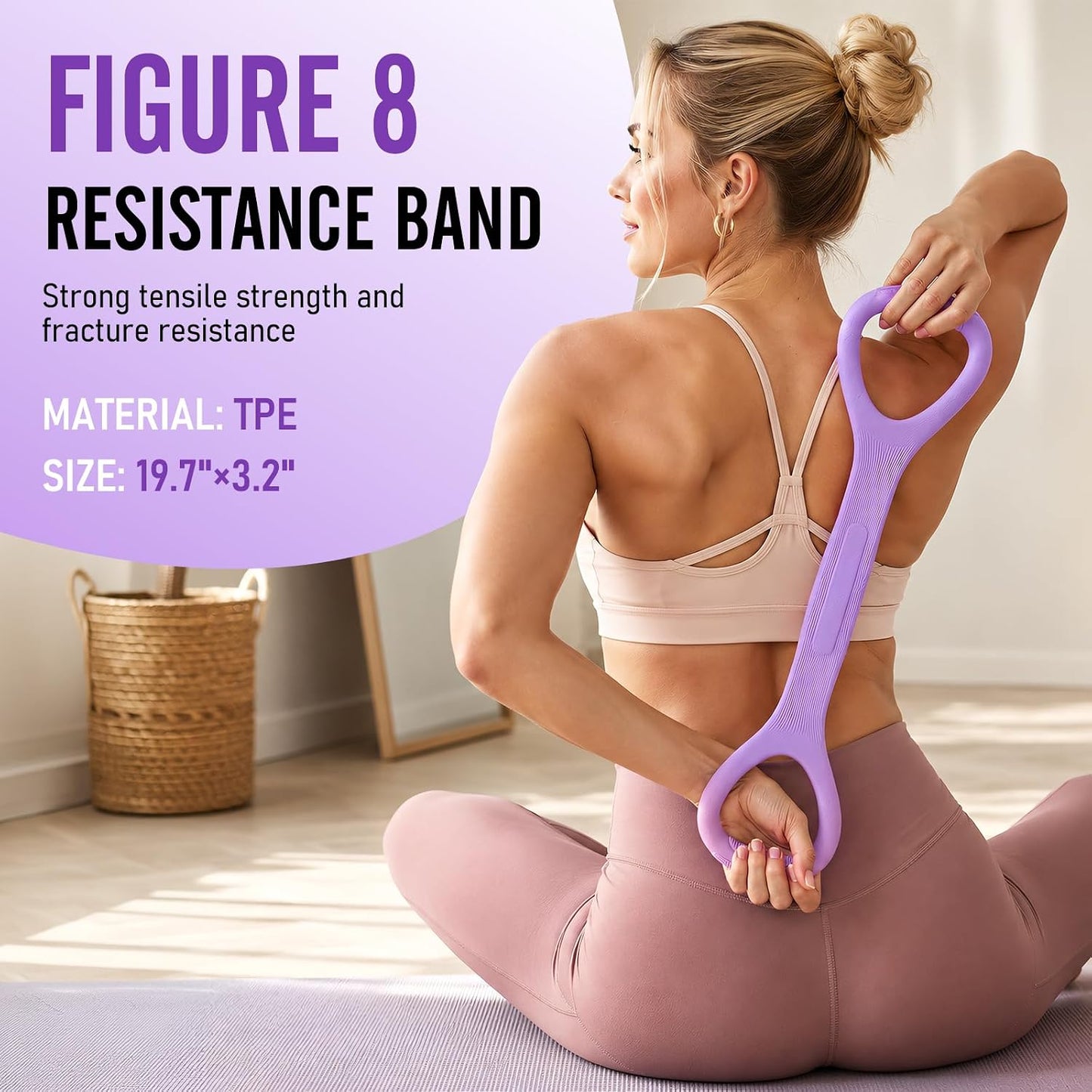 JKSHMYT Pilates Ring Fitness Circle for Women, Pilates Equipment – 14.5" Home Magic Exercise Workout, Better me Pilates Essentials Starter Set for Beginners Toning Shape Full Body