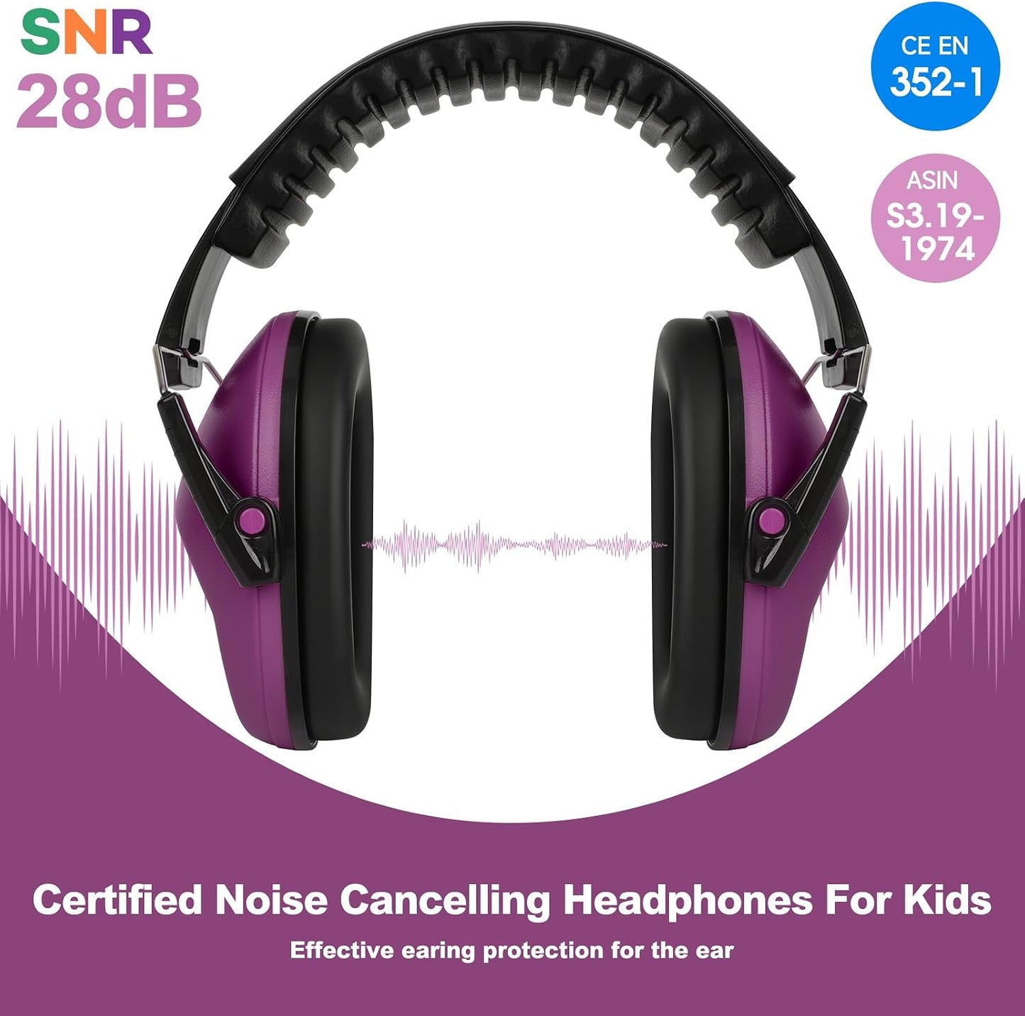 Floriogra Noise Cancelling Headphones for Kids, Kids Ear Protection 28dB SNR Noise Reduction Ear Muffs for Toddler/Children, Hearing Protection for Monster Jam, Concerts, Fireworks