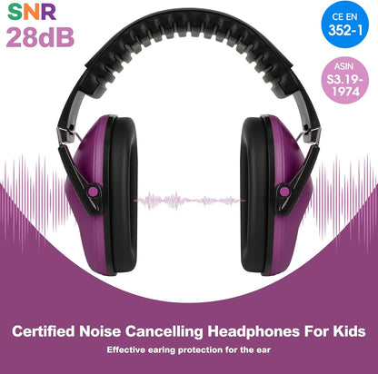 Floriogra Noise Cancelling Headphones for Kids, Kids Ear Protection 28dB SNR Noise Reduction Ear Muffs for Toddler/Children, Hearing Protection for Monster Jam, Concerts, Fireworks
