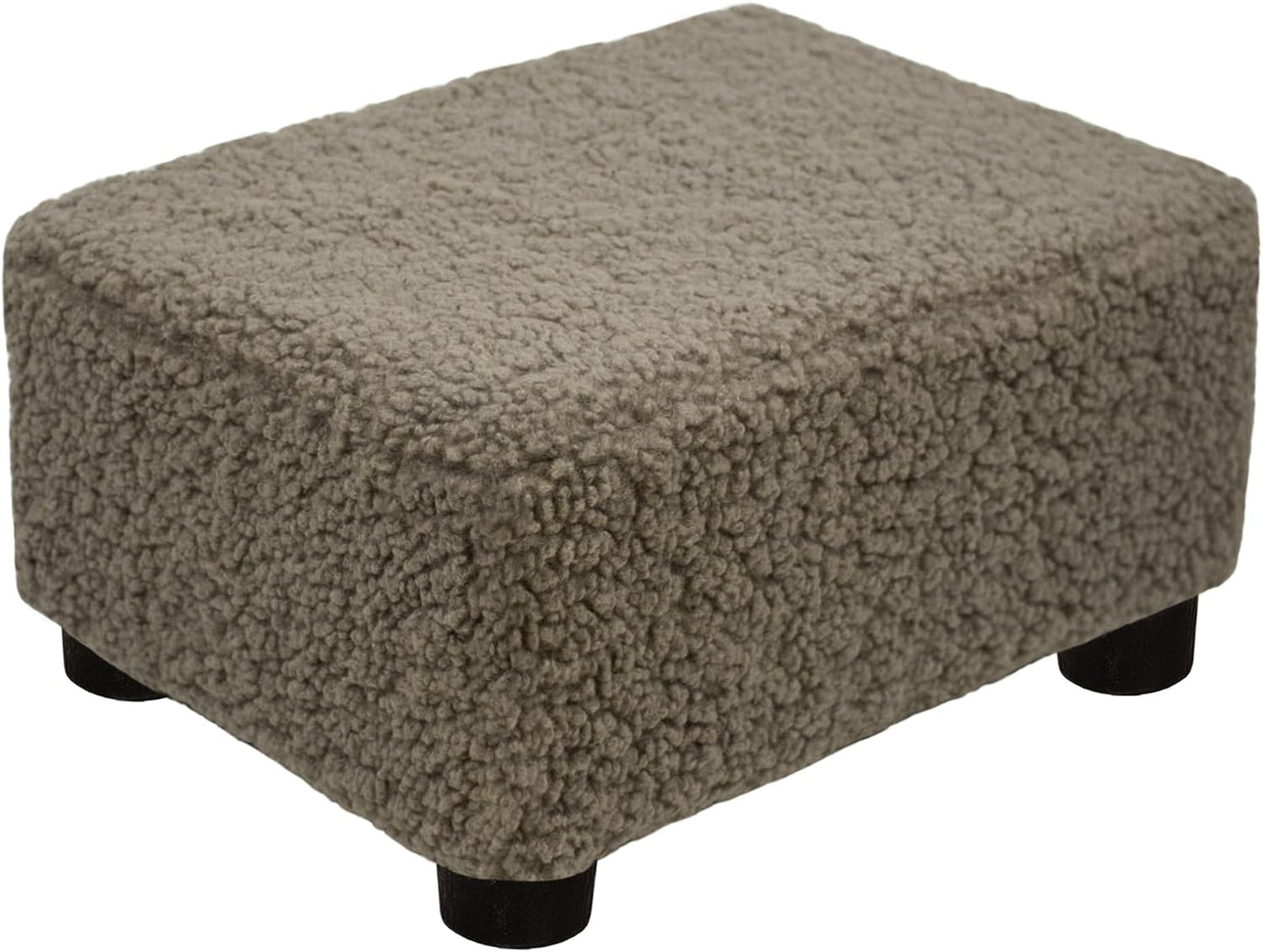CAROLMADE Small Foot Stool Ottoman Footstool with Legs Under Desk Footrest for Living Room Bedroom and Office,Linen-Grey