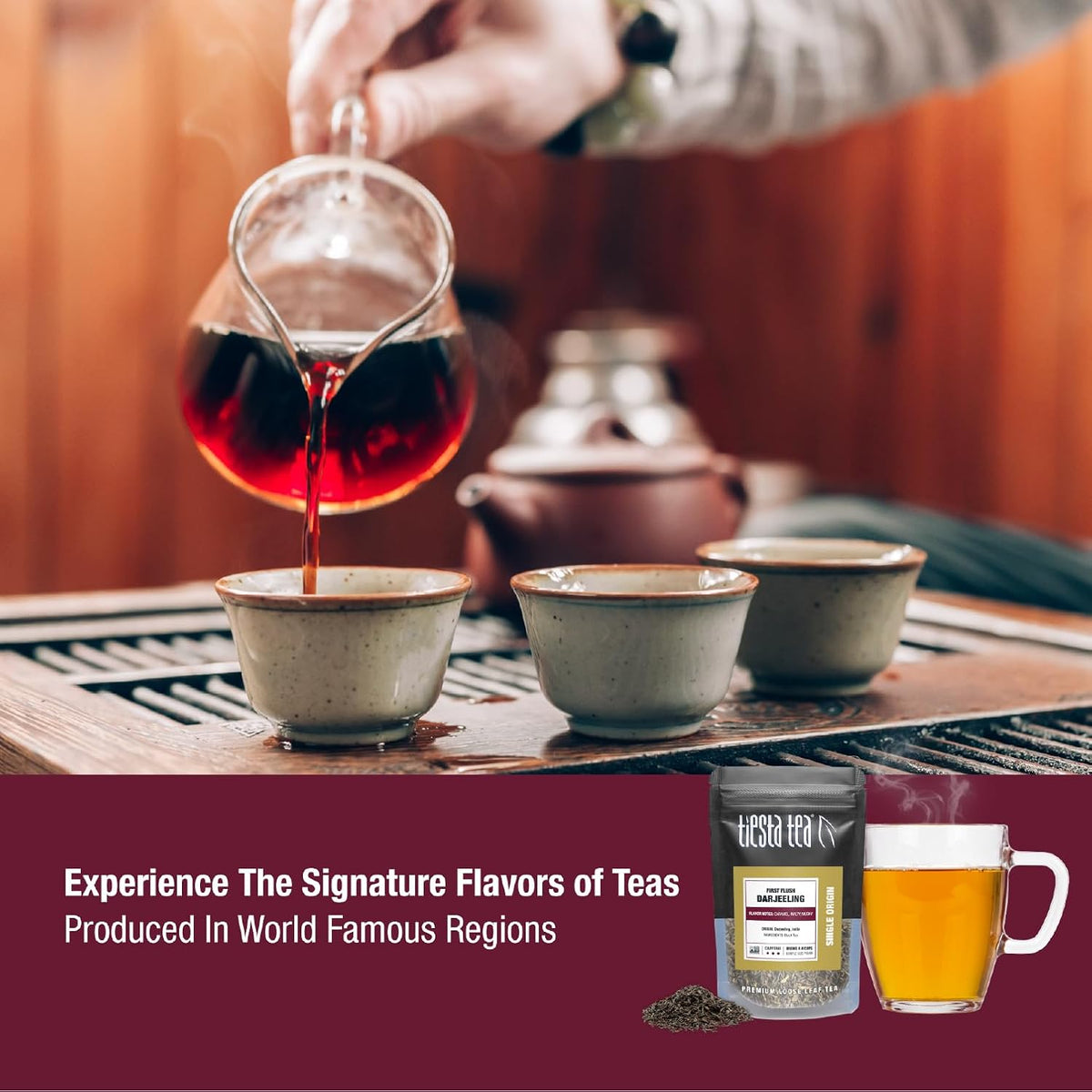 Tiesta Tea Single Origin Tea Sampler Dry Flight Set Tea 7 Pouches