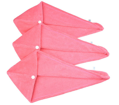 HOPESHINE Hair Towel Twist Microfiber Bamboo Fabric Women's Soft Shower Towels for CurlyHair Turban Wrap Drying Cap Great Gift for Girls 3-Pack