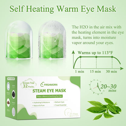 16Packs Steam Eye Mask, Heated Eye Mask for Sleeping, Warm Compress for Eyes, Self Heating Disposal Steam Mask for Home Sleep, Office, Spa, Travel Essentials Mothers Day Gifts (Unscented)