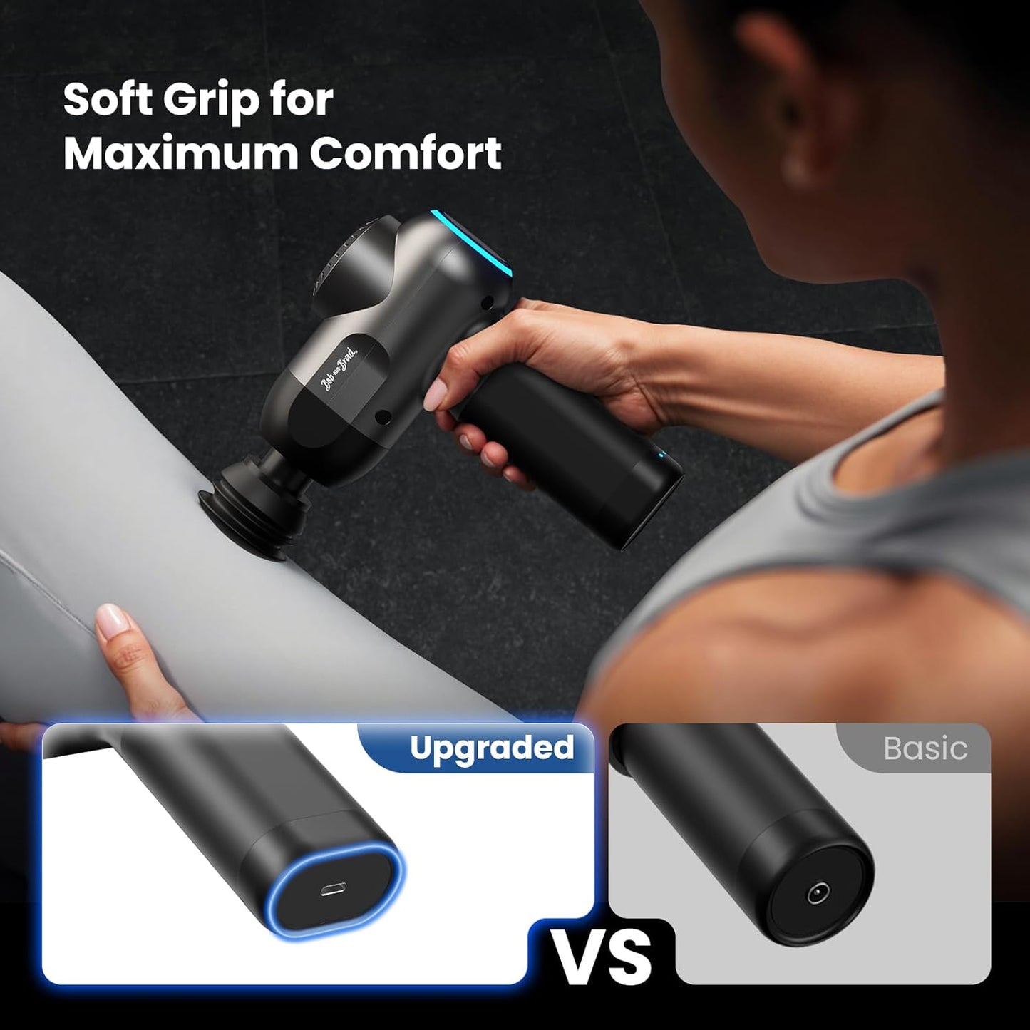 BOB AND BRAD C2 Pro Massage Gun with Heat and Cold Therapy, FSA Eligible & HSA Approved, PT-Developed Deep Tissue Back Massager for Athletes, Men & Women — Birthday & Holiday Gifts