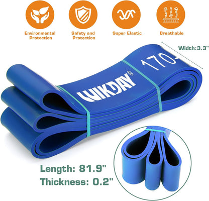 WIKDAY Resistance Bands for Working Out, Exercise Bands, Workout Bands, Pull Up Assistance Bands for Body Stretching Training Physical Therapy Muscle Training for Men & Women