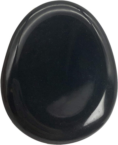 Fekuar Natural Moonstone Crystal Thumb Worry Stone, Hand Carved Healing Crystal Teardrop Pocket Worry Stones for Anxiety Stress Relief Meditation