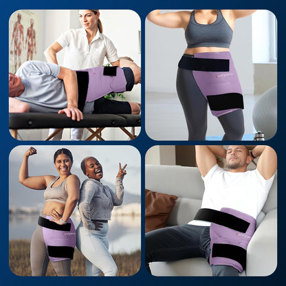 Comfytemp Hip Ice Pack Wrap for Sciatica Pain Relief, Hip Replacement Kit After Surgery, Reusable Gel Ice Pack for Injuries, Hot Cold Compress Recovery Items Physical Therapy for Men Women (L/XL/2XL)