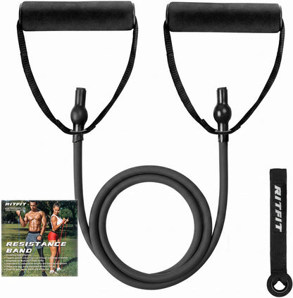 RitFit Single Resistance Bands with Handles Door Anchor for Home Gym