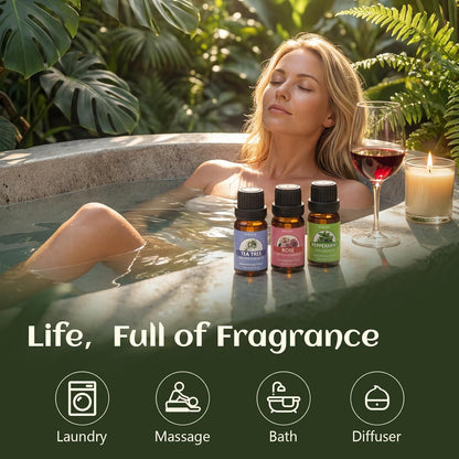 SACATR 60 Pcs Natural Essential Oil Sets,Fragrance Oil Scent (60 * 10ML)