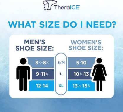 TheraICE Ankle Ice Pack Wrap for Swelling & Sprained Ankle Brace for Women Men, Cold Therapy Foot Heel Spur Support Compression Socks, Plantar Fasciitis & Achilles Tendonitis Sore Feet Pain Relief