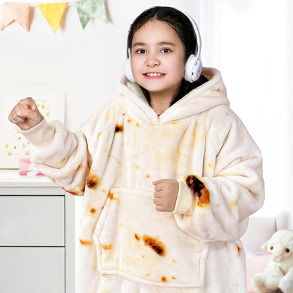 Waitu Wearable Blanket Sweatshirt Gifts for Women and Men, Warm and Cozy Giant Blanket Hoodie, Thick Flannel Blanket with Sleeves and Giant Pocket - Dark Gray
