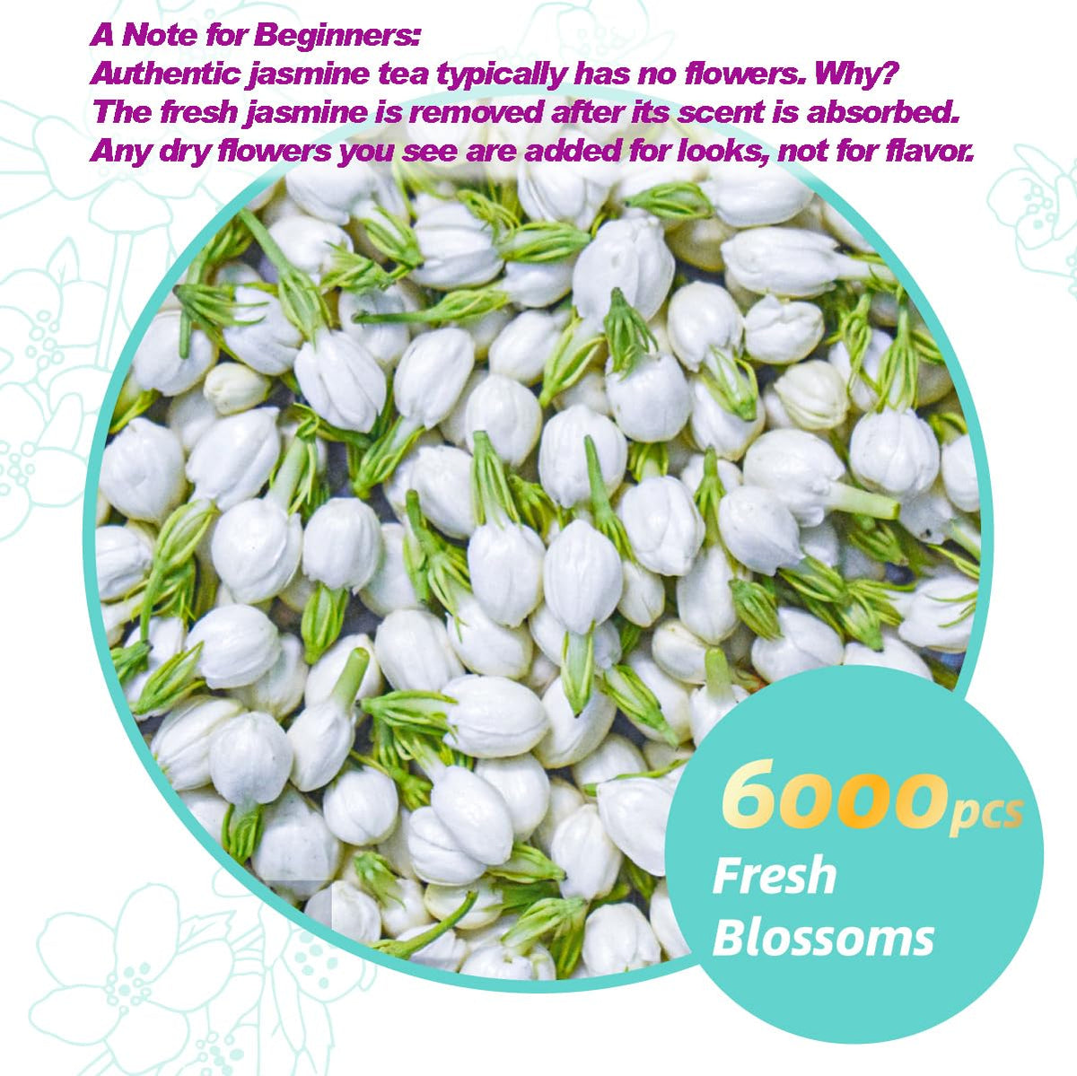 Essencesip Organic Jasmine Green Tea Loose Leaf, 4oz Tin – Scented 5x with 6,000 Fresh Jasmine Blossoms, Low Caffeine, Antioxidant-Rich