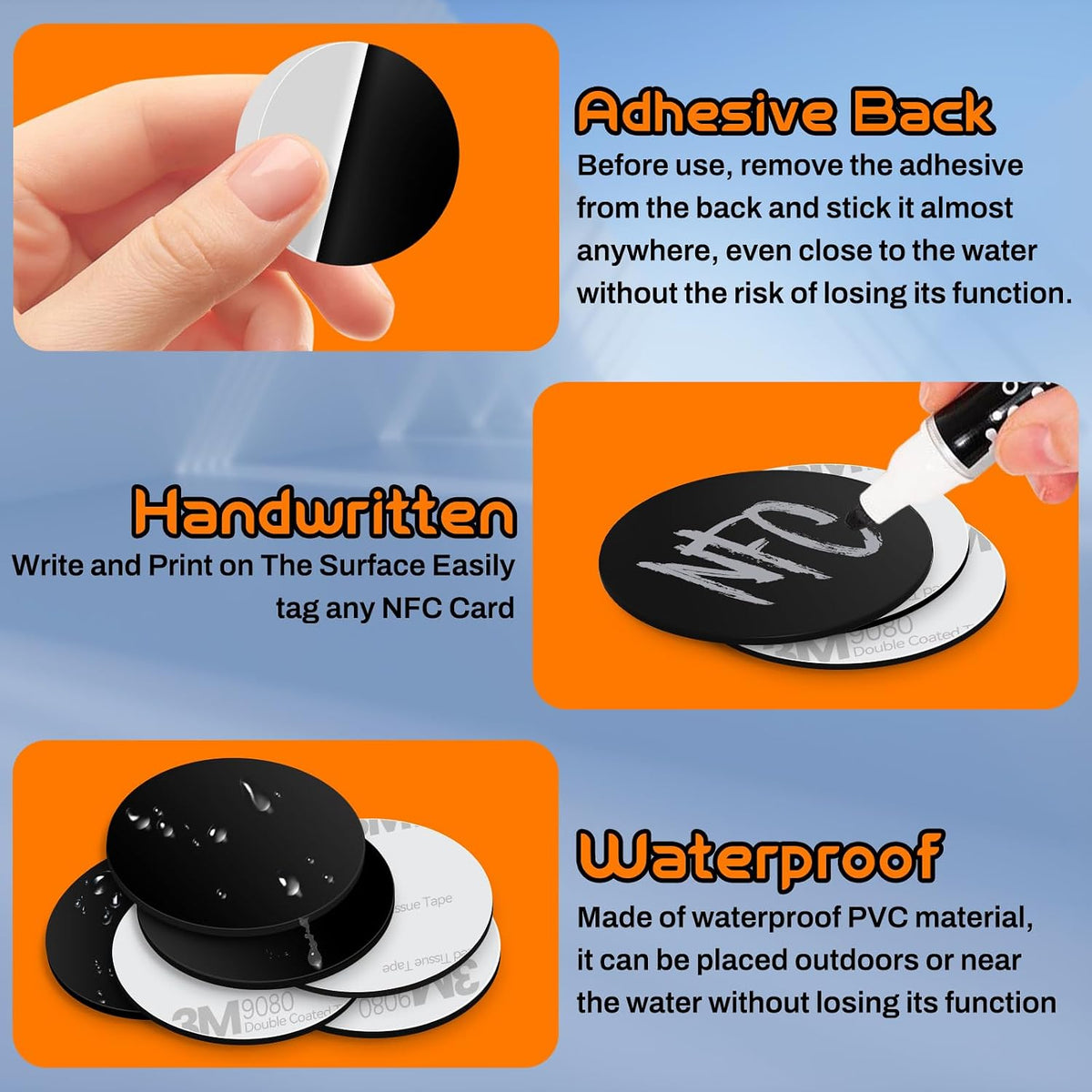 NFC Tags Ntag215 Cards 25mm Round Rewritable NFC Coin Cards