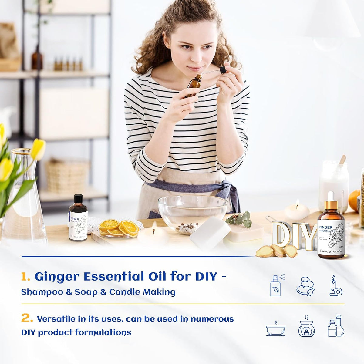 HIQILI Lavender Essential Oil for Diffuser, Aromatherapy & Air Freshening