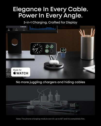 Anker Prime 3-in-1 Qi2.2 MagSafe Compatible 25W Wireless Charging Station