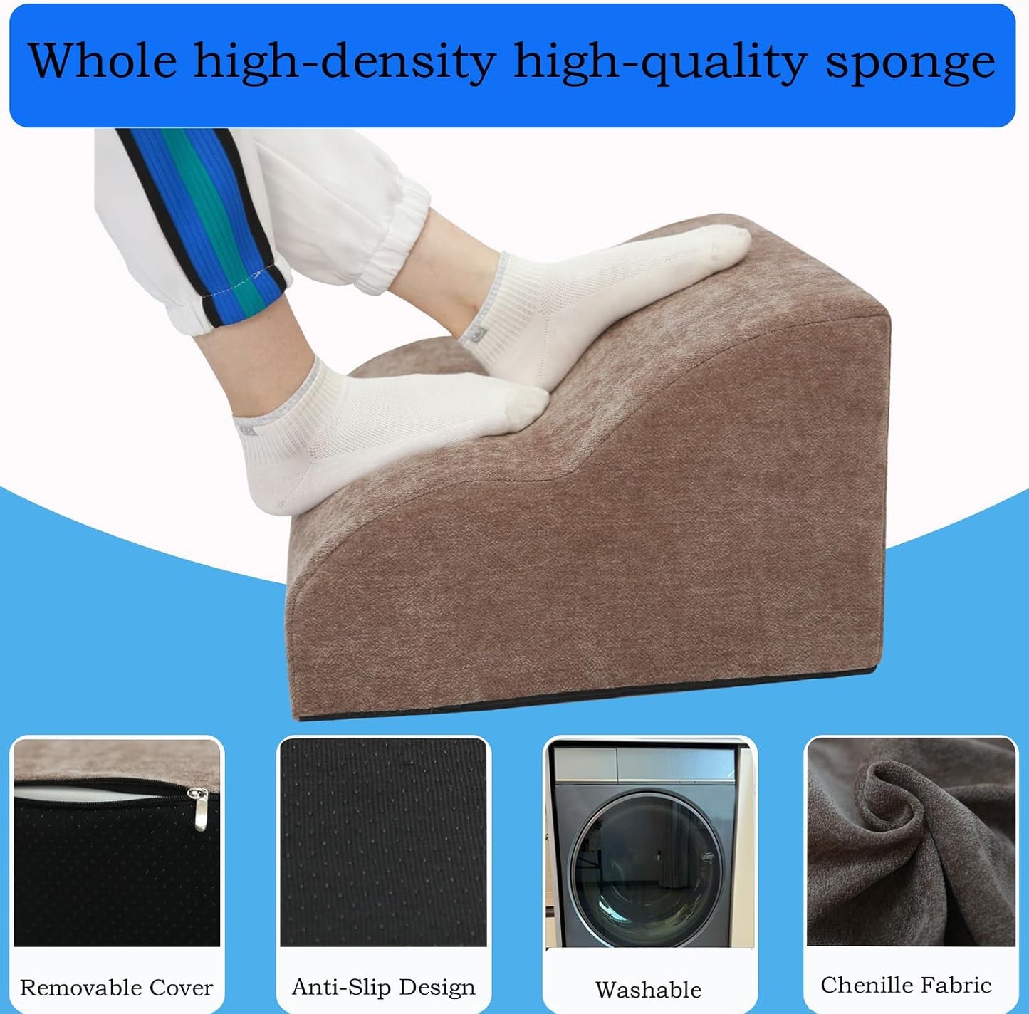 Foot Rest for Under Desk at Work.Multifunctional 3-Tier Foot Stool,with Washable Footrest.for Under Desk,Office Chair Gaming Chair & Sofa,Leg Elevation Pillow,Supports Posture -Dark Grey