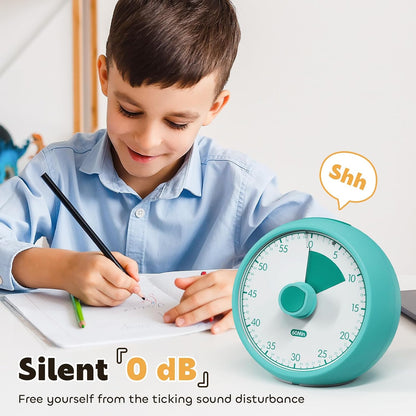 Visual Timer for Kids 60-Minute Countdown Timer with Optional Alarm, Focus Tool for ADHD & Autism, Time Management for Homework, Chores, Office, Kitchen, Teaching & Study Routines (Pink)