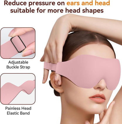Sleep Mask, EVA BELLE Heated Eye Mask, Electric Sleeping Eye Mask, Warm Eye Compress Mask for Stye Relief, Adjustable Temperature & Timer, Electric Eye Heating Pad for Men Women-Graphene Heating