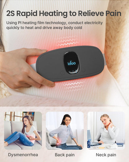 iDOO Cordless Heating Pad for Menstrual Cramps, Lightweight & Portable