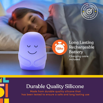 Special Supplies Mindfulness Guided Breathing Exercises, Nightlight Mode, Guided Daily Visual Relaxation and Restful Sleep for Kids or Adults, Color Changing Nightlight
