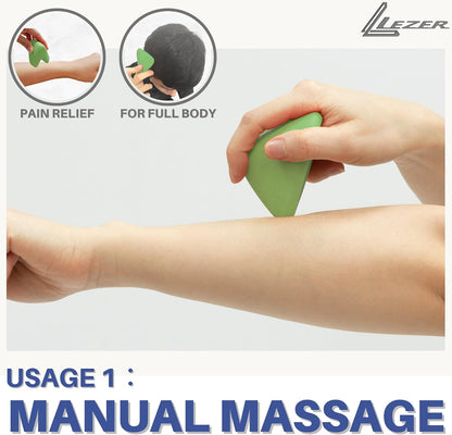 LEZER, Trigger Massage Point, Manual Massage Ball, Muscle Knots Relief Tool, Myofascial Release, Physical Therapy, Plantar Fasciitis, Set of 2 (Orange Trigger and Black Ball)
