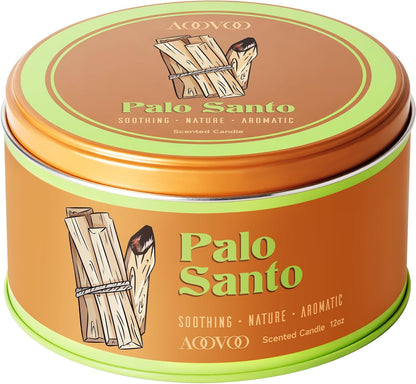 AOOVOO Sage Candle for Cleansing - 3 Wick 12oz Large Scented Candle with Crystals & Sage Leaves Inside, Soy Candles Non Toxic for Meditation Spiritual Gift, Aromatherapy Candle for Women Men