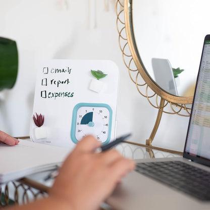 TIME TIMER MOD with Dry Erase Board — 60-Minute Visual Countdown Timer with Magnetic Whiteboard — for Notes, Chores, Classroom and Office Reminders, Visual Schedules, for Kids and Adults (Charcoal)
