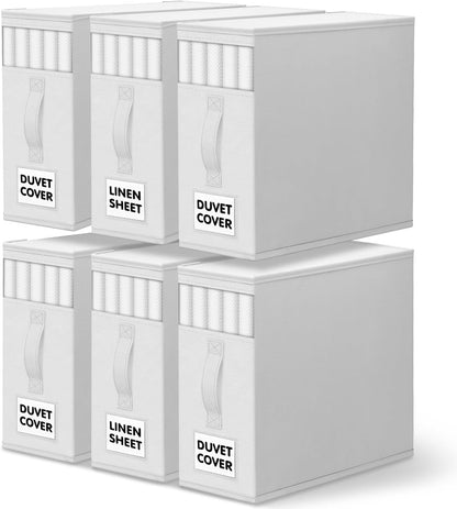 WOWBOX Bed Sheet Organizers and Storage,Closet Organizer Under Bed Storage