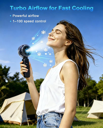 Portable Misting Fan, Rechargeable Handheld Spray Fan
