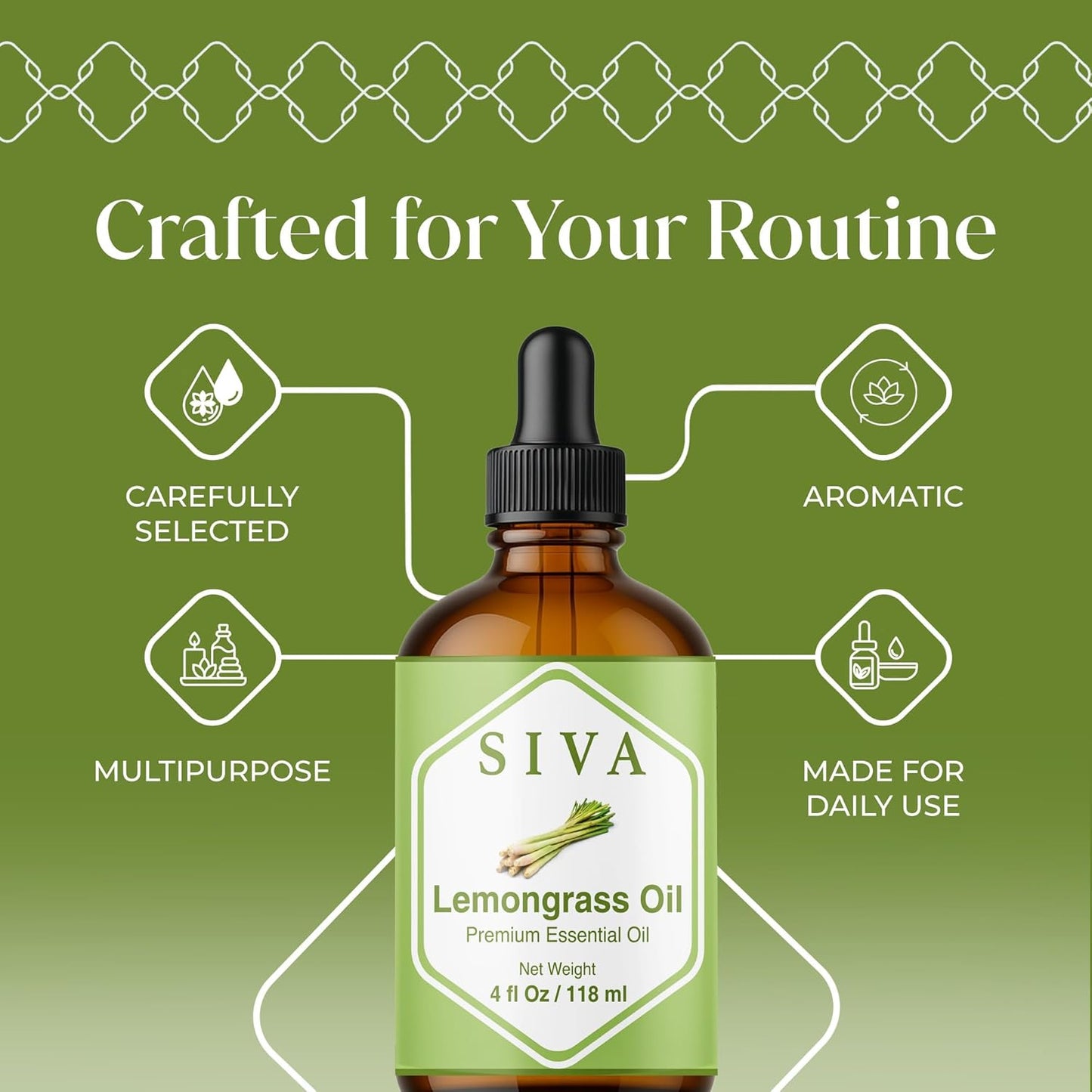 Siva Lavender Essential Oil, Huge Bottle, Large Size, 16 Fl Oz (473 ml)