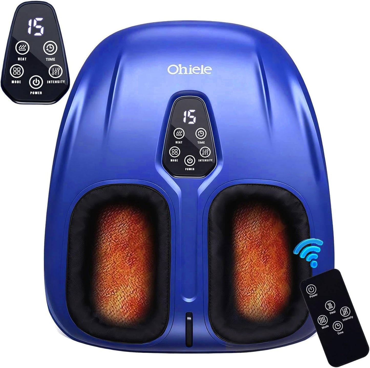 Shiatsu Foot Massager with Heat and Remote Control for Plantar Fasciitis,Purple Black