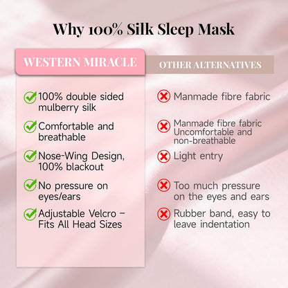Cotton Sleep Eye Mask for Men Women, 100% Blocking Light Sleeping Mask for Side Sleeper, Soft Zero Pressure Cooling Blackout Eye Masks for Sleep, Eye Covers for Sleeping fits All Heads Adjustable