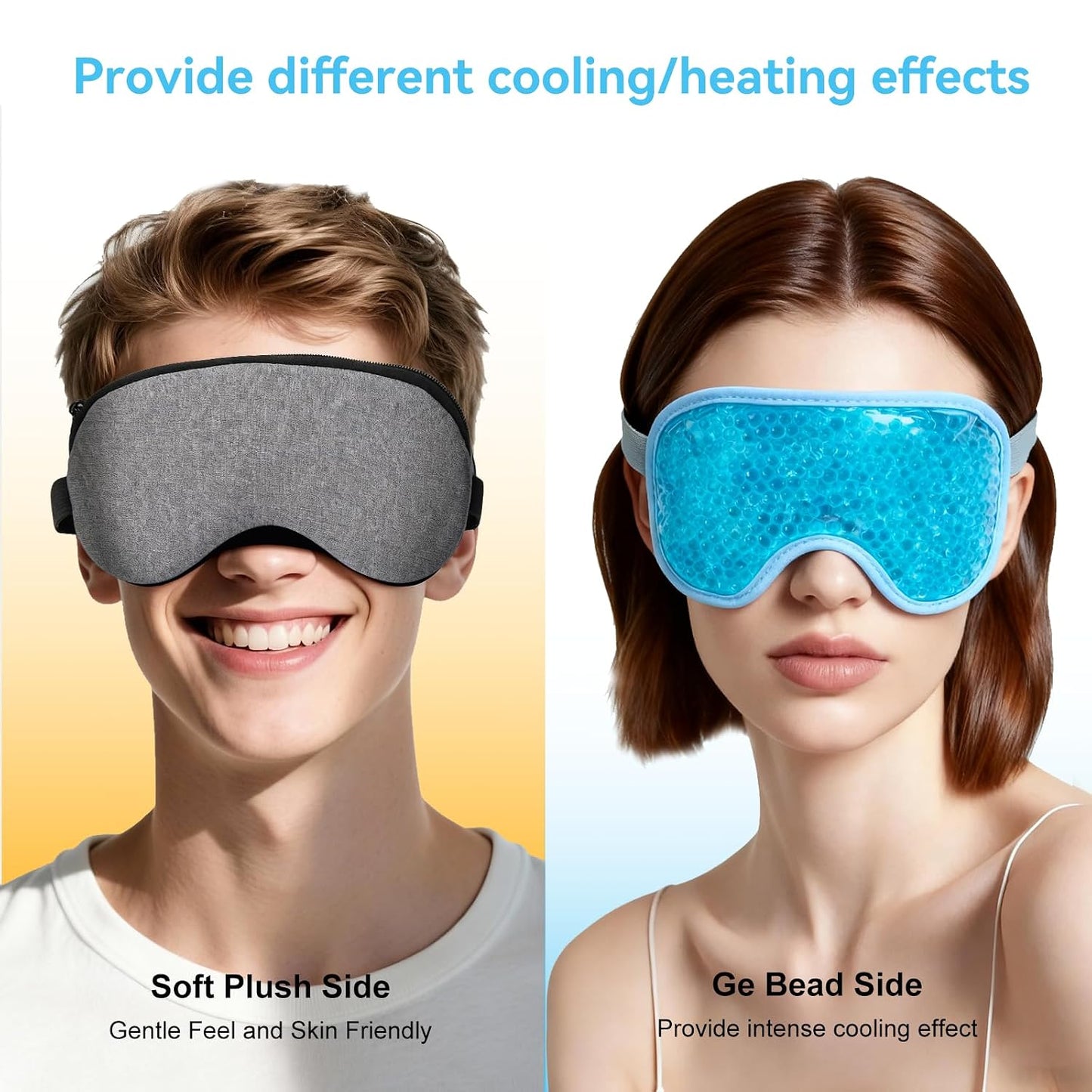 Heated Eye Mask for Dry Eyes with Cooling, Electric USB Warm Compress with Adjustable Temperature & Auto-Off Timer, Professional for Blepharitis Eyes & Stress Relief Suitable for Travel & Gifts