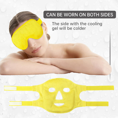 ZNÖCUETÖD Cold Face Ice Mask Facial Ice Pack, Hot Cold Compress for Face