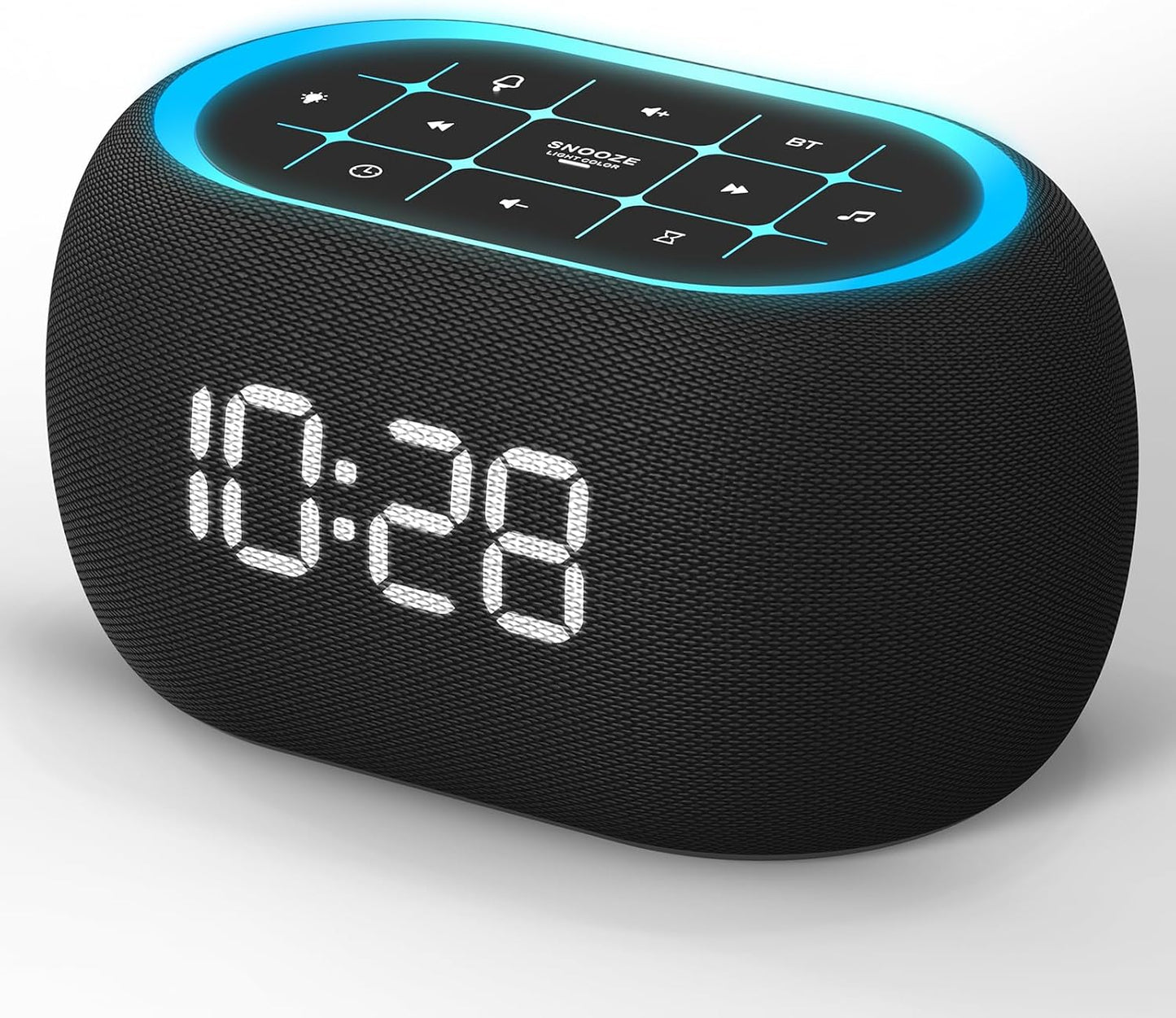 ANJANK White Noise Sound Machine Alarm Clock with Bluetooth Speaker, 21 Relaxing Sounds, 7 Night Lights,0-100% Dimmer/Sleep Timer/30-Level Volume Control,Sound Machine for Kids Adults Sleeping,Bedroom