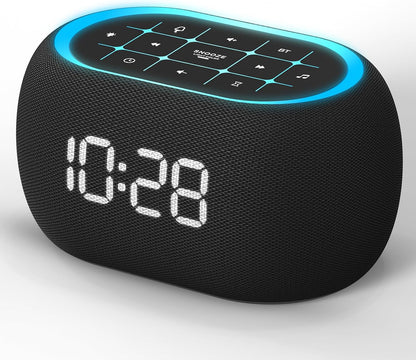 ANJANK White Noise Sound Machine Alarm Clock with Bluetooth Speaker, 21 Relaxing Sounds, 7 Night Lights,0-100% Dimmer/Sleep Timer/30-Level Volume Control,Sound Machine for Kids Adults Sleeping,Bedroom