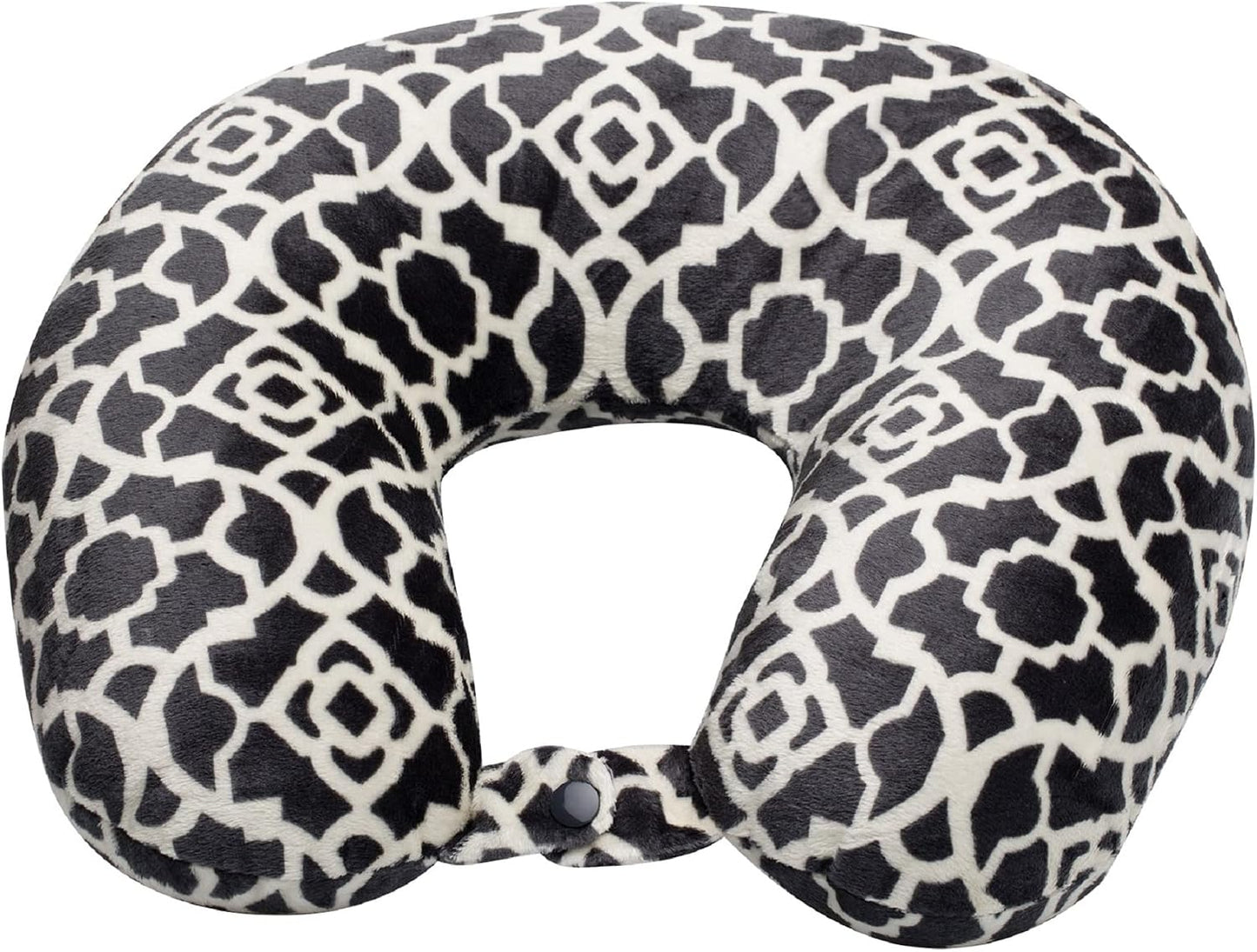 Wolf Essentials Adult Cozy Soft Microfiber Neck Pillow for Travel – Compact, Machine Washable - Perfect for Airplane, Car, or Home Use - Filled and Finished in The USA – Charcoal