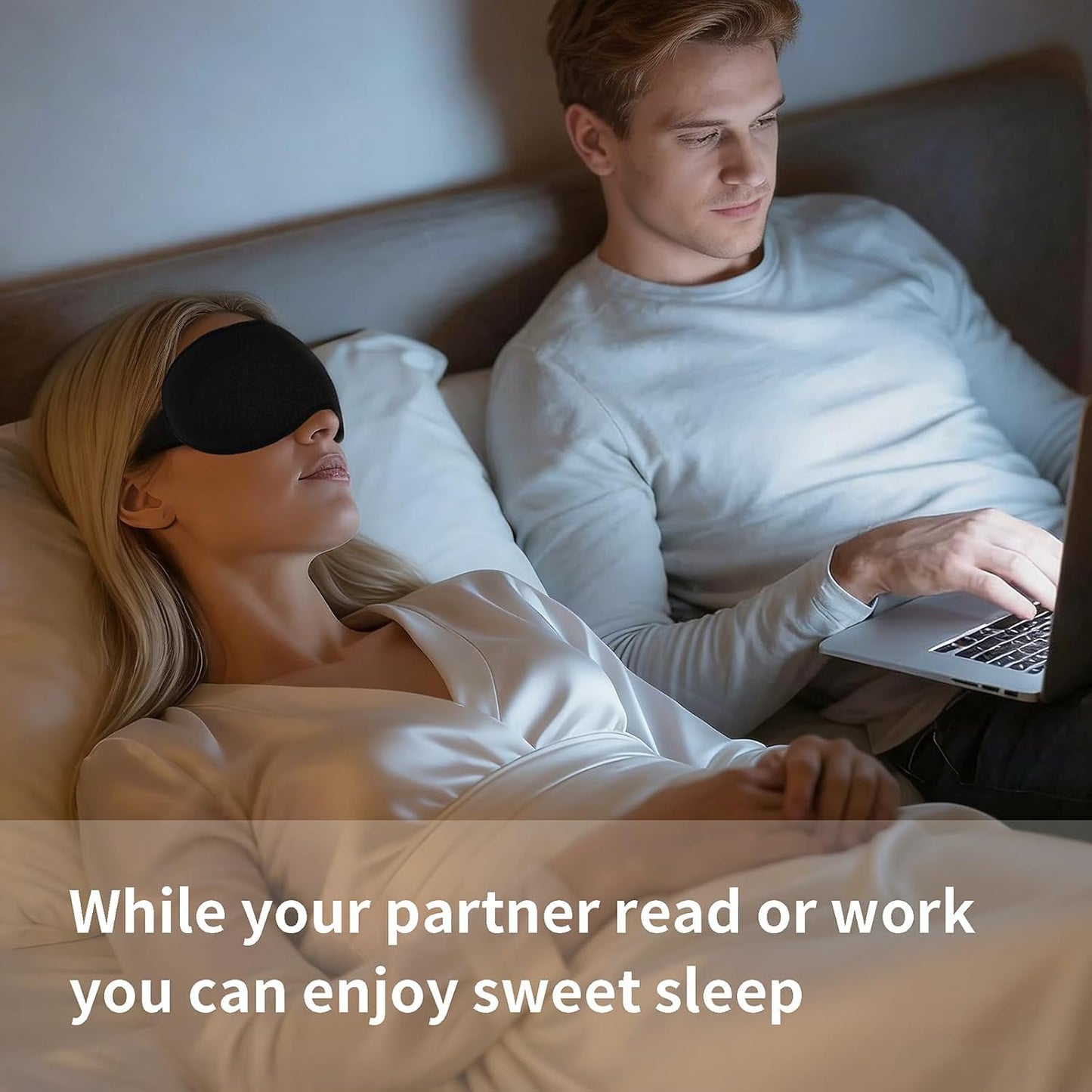 Sleep Mask for Side Sleeper Women Men,Blackout Eye Masks for Sleep,3D Contoured Sleeping Mask,Breathable Adjustable Eye Cover Blindfold with lash Extensions for Trave,Nap,Night Work,Black