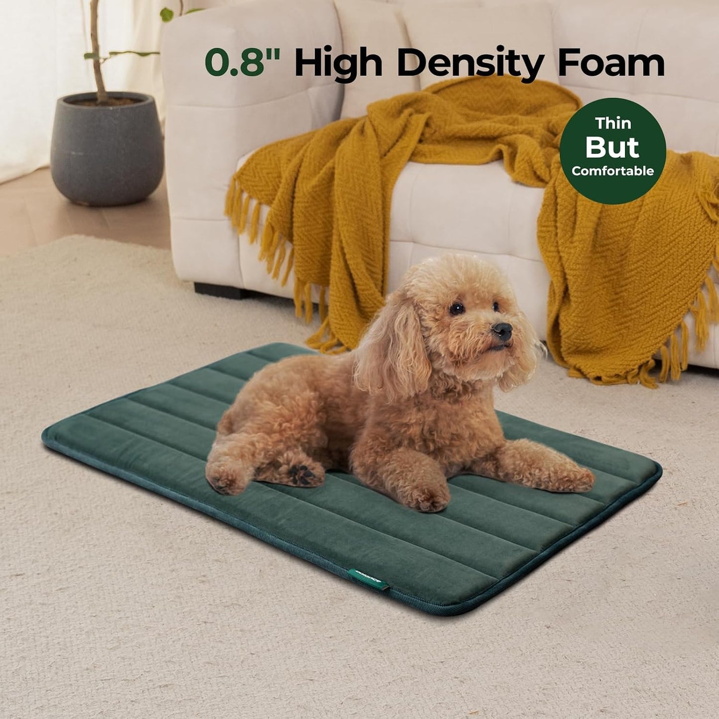 BALANCE Dog Crate Pad, Dog Foam Crate Mat Kennel Pad, Washable Water-Resistant Pet Bed Flat Dogs Cage Mat for Large Dogs