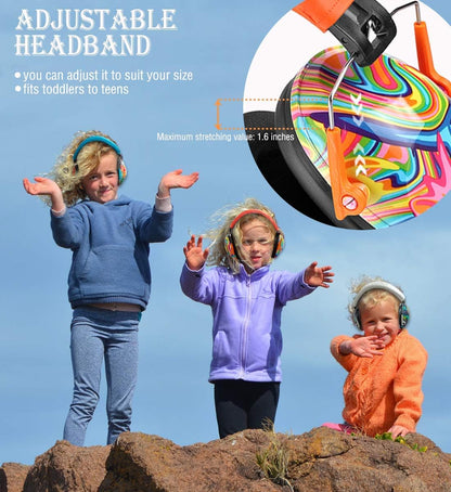 PROHEAR 032 Kids Ear Protection – Ear Muffs for Noise Reduction, 25NRR Noise Cancelling Headphones for Kids,Toddlers, Autism, Sensory Use, Hearing Protection – Orange