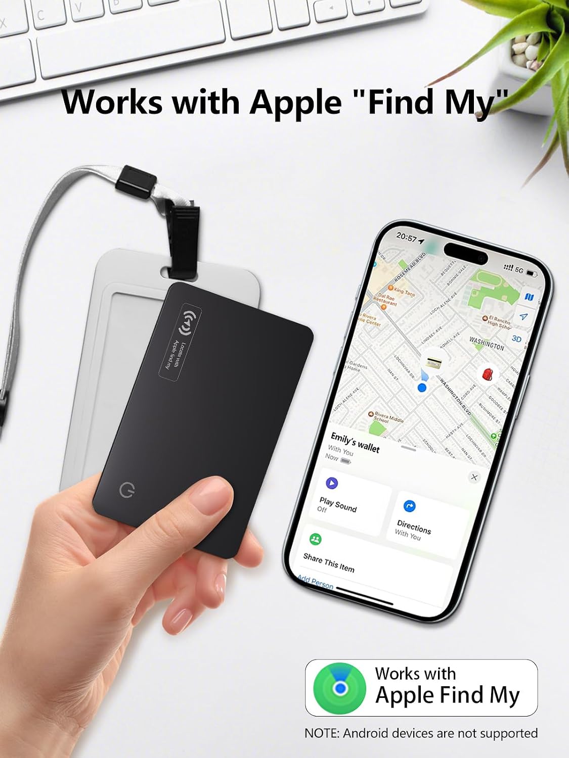 Wallet Tracker Card for Apple & Android